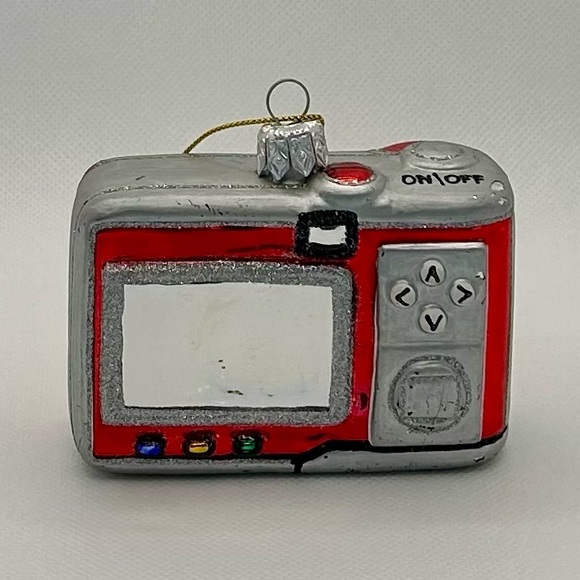 European Glass Digital Camera Hand-painted Holiday Ornament - Picture 4 of 8